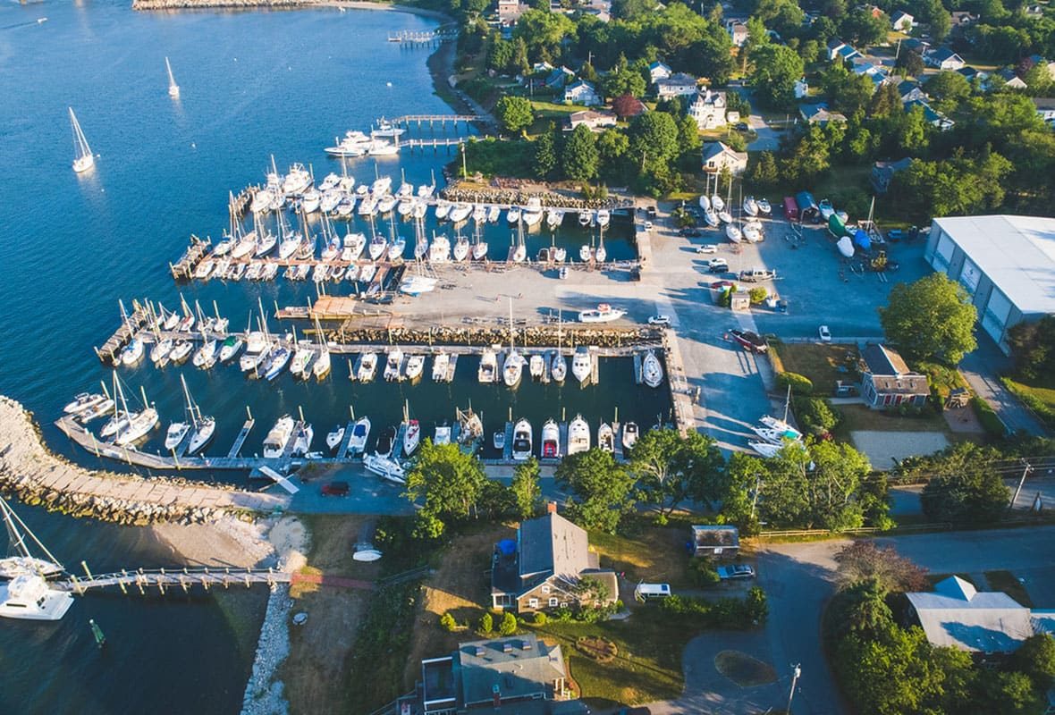 safe harbor island park aerial view