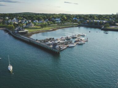aerial view of safe harbor rockland