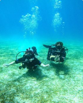 two scuba divers