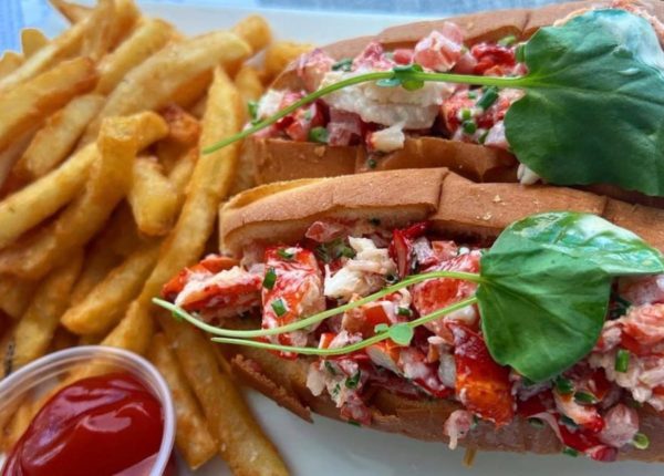 lobster rolls with fries