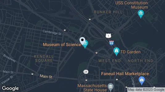 Map of Museum of Science