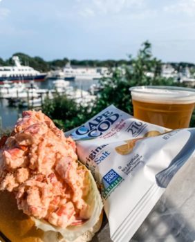 lobster roll and cape cod chips