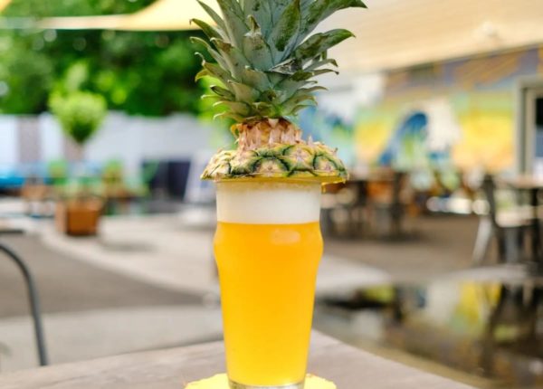 pint of beer with pineapple