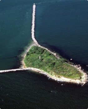 aerial view of duck island