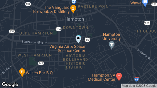 Map of Virginia Air & Space Science Center