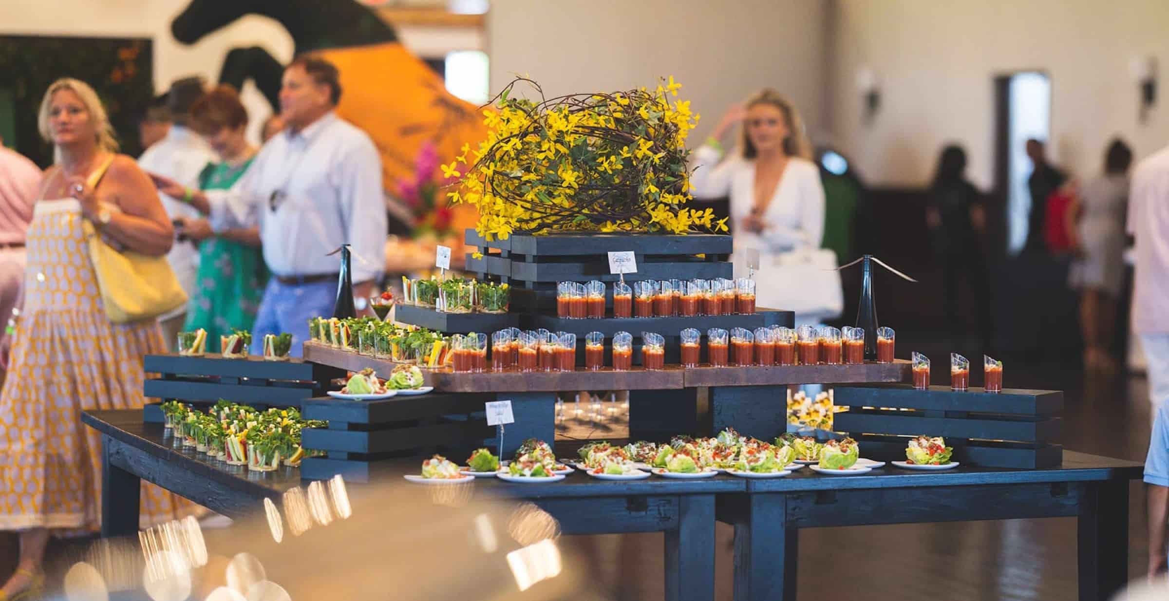 appetizers set up at an event