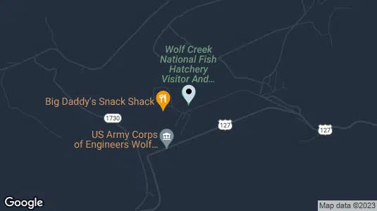 Map of Wolf Creek Dam