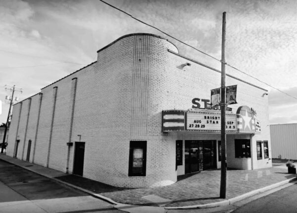 black and white photo of star theater