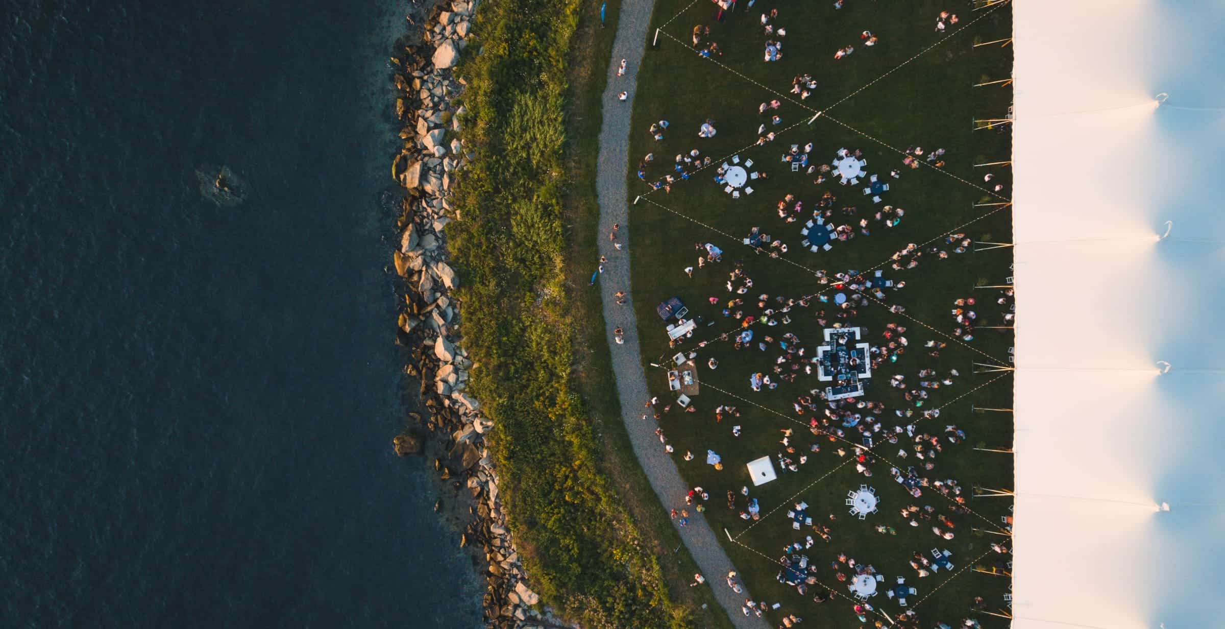 aerial view of Safe Harbor Race Weekend